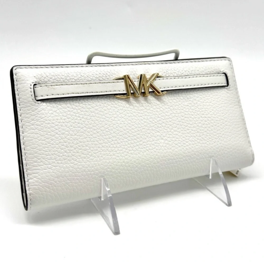 Michael Kors Reed Large Snap Bifold Wallet Optic White